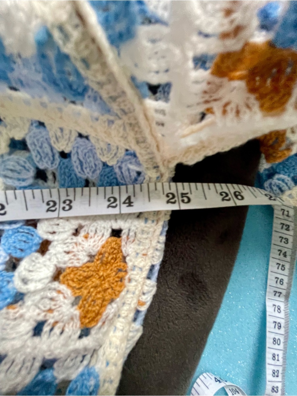 POL Granny Square Crochet Cardigan Sweater Boho Patchwork OS, NIB - Picture 9 of 13